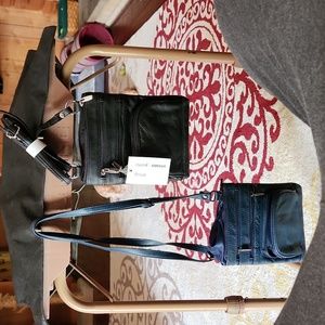 Set of 2 Leather Crossbody Bags